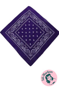 Bandana - lilla med klassisk mønster